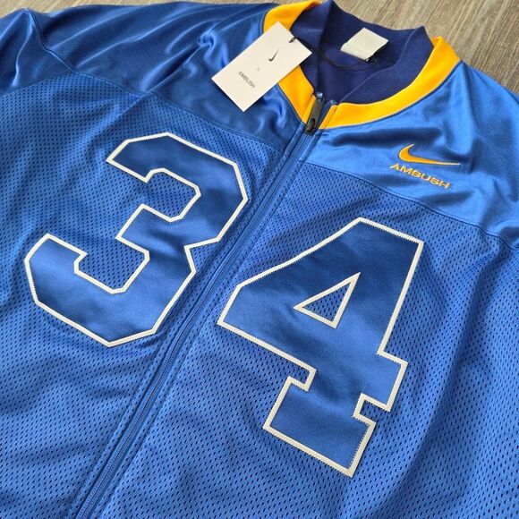 Nike X Ambush Football Bomber Jacket Jersey University Blue Gold LA Rams Men's M - Picture 4 of 12